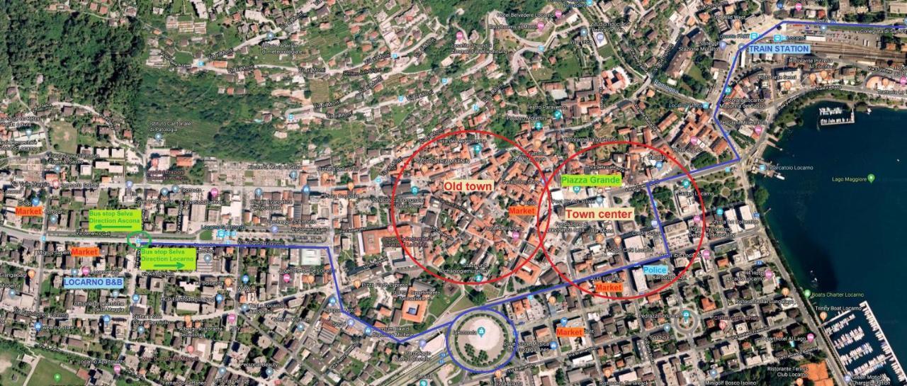 Locarno, Casa Pioda - Nahe Zentrum, Mit Balkon Und Parkplatz Zewnętrze zdjęcie